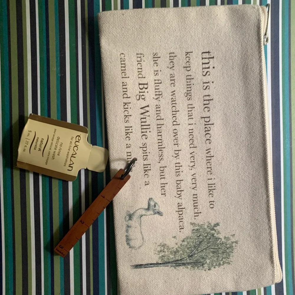 Alpacaly ever after…pouch, wood ruler keychain & eucalan - Picture 9 of 9